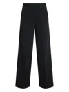 Forte Forte Black Wide-leg Trousers With Tailored Finish In Black