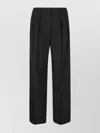 Forte Forte High-waisted Tailored Trousers In Wool And Viscose Blend In Black