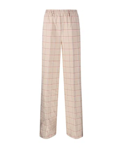 Forte Forte Tartan Elasticated Loose Pant In Neutral