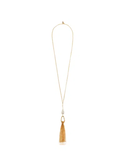 Forte Forte Tassel-detail Necklace In Gold