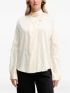 Forte Forte Tassel Mock-neck Blouse In White