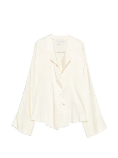 Forte Forte Tassel Tie-fastening Blouse In Neutral