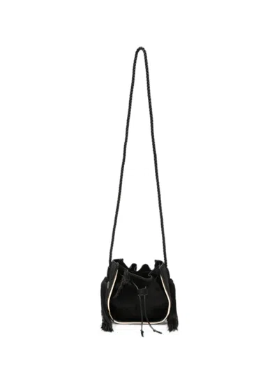 Forte Forte Tassel-detail Braided-strap Shoulder Bag In Black