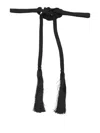 Forte Forte Braided Tassel End Belts Collection In Black
