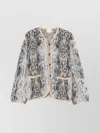 Forte Forte Multicolor Knit Cardigan With V Neck In Wool Blend Woman In Neutral