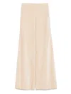 Forte Forte High-waisted Wide Leg Velvet Trousers In Neutral