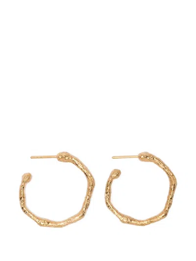 Forte Forte Textured Hoop Earrings In Gold
