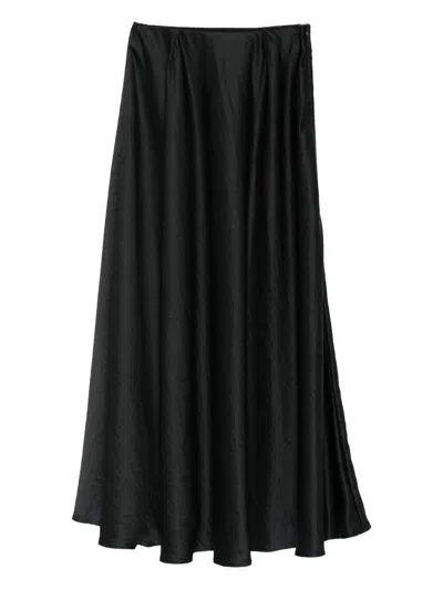 Forte Forte Textured Satin Skirt In Black