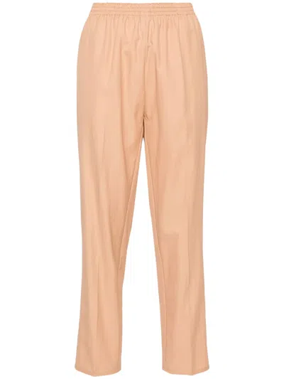 Forte Forte Textured Tapered Trousers In Neutrals