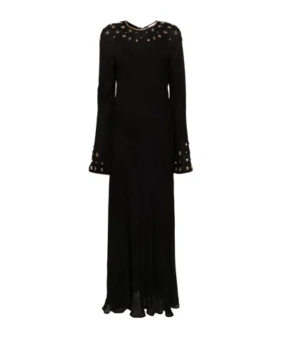 FORTE FORTE 'THE STARS OF BALI' EMBROIDERY GEORGETTE DRESS