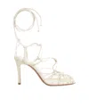 Forte Forte Thin Heel Sandals With Leather Tubular Laces In White