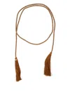 Forte Forte Tie-around Braided Tassel Belt In Brown