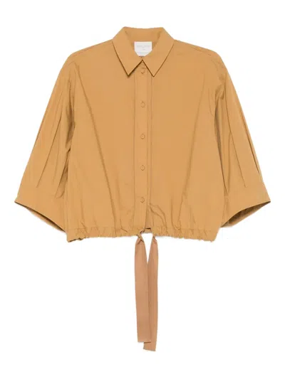 Forte Forte Tie-detail Shirt In Brown