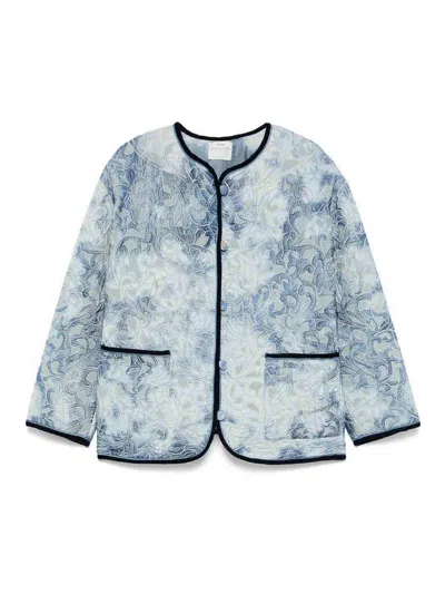 Forte Forte Tie-dye Cotton Jacket In Blue