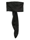 Forte Forte Tie-fastening Bandeau Top In Black