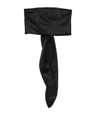 FORTE FORTE TIE-FASTENING BANDEAU TOP