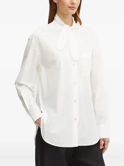 Forte Forte Tie-neck Cotton Shirt In White