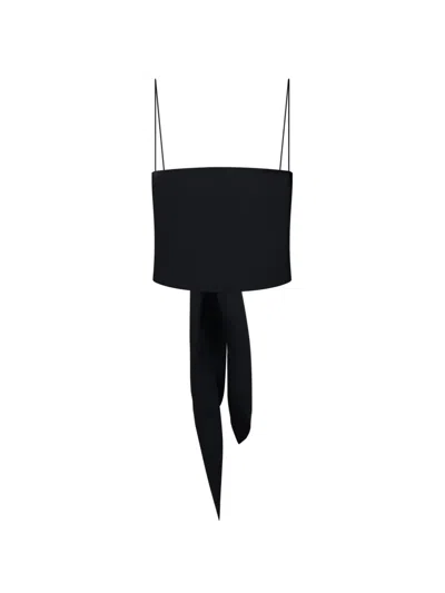 Forte Forte Tie-detail Sleeveless Top In Black
