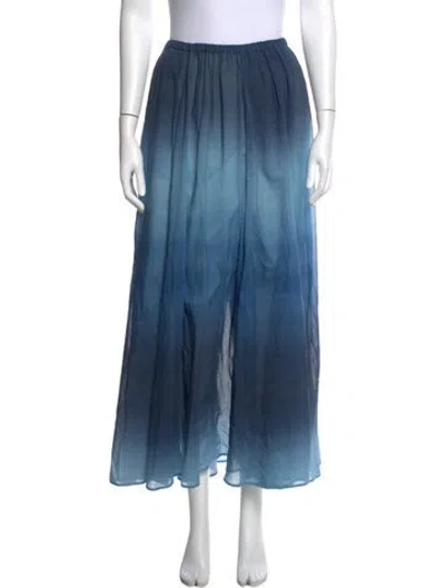Pre-owned Forte Forte Tie-dye Print Long Skirt In Blue