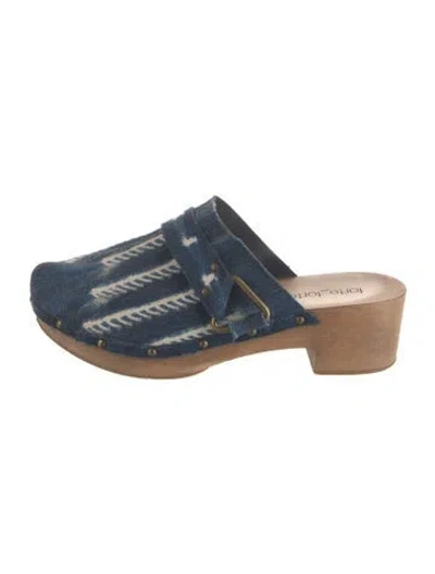 Pre-owned Forte Forte Tie-dye Print Mules In Blue