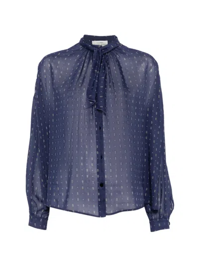 Forte Forte Tie-neck Printed Blouse In Multi