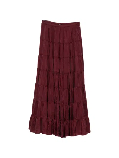 Forte Forte Tiered Maxi Skirt In Red