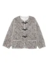 Forte Forte Toggle-fastening Textured Jacket In Gray