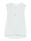 Forte Forte Women V-necked Tank Top In Azul Claro