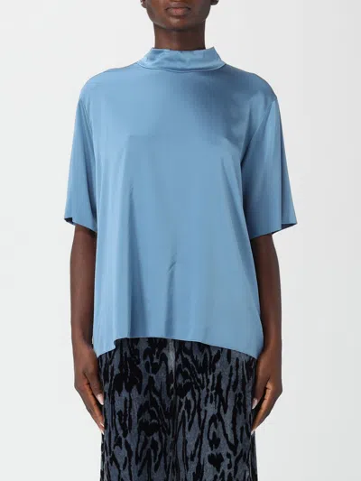 FORTE FORTE TOP FORTE FORTE WOMAN COLOR GNAWED BLUE,H67507011