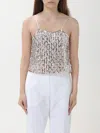 Forte Forte Sequined Tulle Tank Top In Silver