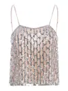 Forte Forte Sequined Mesh Sling In Light Pink