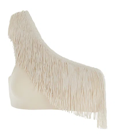 FORTE FORTE TOP WITH FRINGE EMBELLISHMENTS