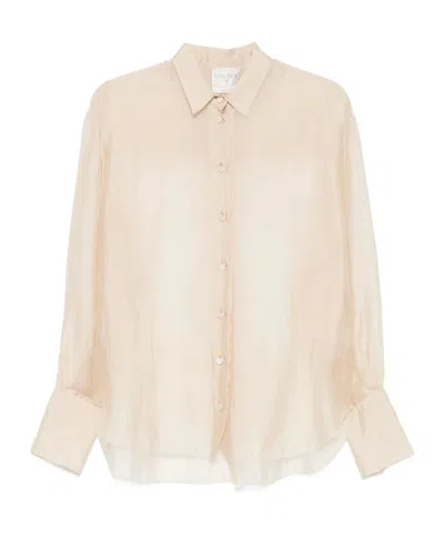 Forte Forte Transparent Shirt In Brown