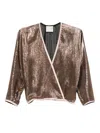 Forte Forte Trimmed-detail Wrap Top In Pink