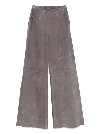 Forte Forte Trousers Beige In Gray