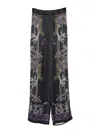 Forte Forte Wide-leg Trousers With Botanical Embroidery In Black