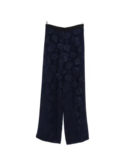 Forte Forte Trousers Blue And Green In Multi