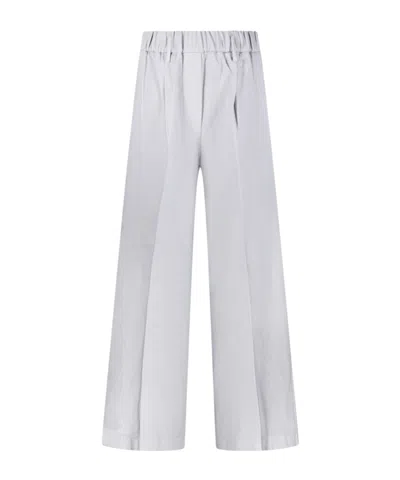 Forte Forte Trousers In Bull Cotton In Gray