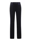 Forte Forte Flared Velvet-effect Trousers In Blue