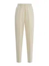 Forte Forte Trousers In Viscose Blend In White