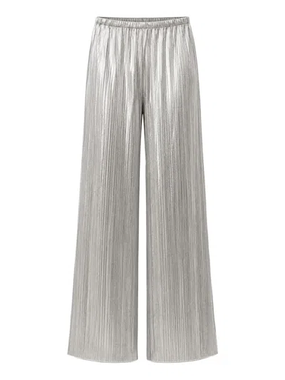 Forte Forte Trousers With An Elasticated Waist And Irregular Pleating In Nude