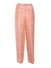 Forte Forte Trousers With Heartbeat Print In Multicolor