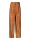 Forte Forte Elasticated Wide-leg Trousers In Brown