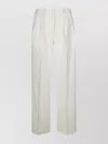 Forte Forte Trousers With Pleated Front And Side Pockets In White