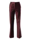 Forte Forte Velvet Straight-leg Trousers In Brown