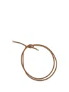 Forte Forte Tubular Belt With Metal Finials In Brown