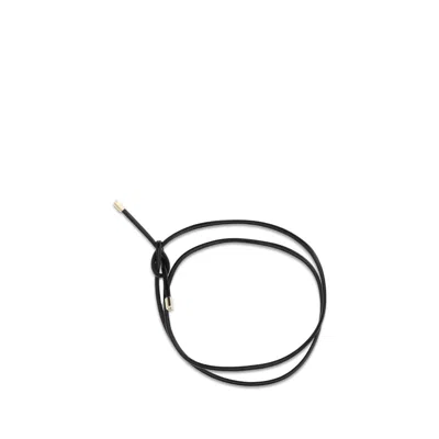 Forte Forte Tubular Belt With Metal Finials In Black