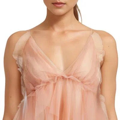 Forte Forte Tulle Flounce Top In Pink