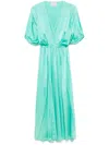 Forte Forte Silk Long Dress In Blue