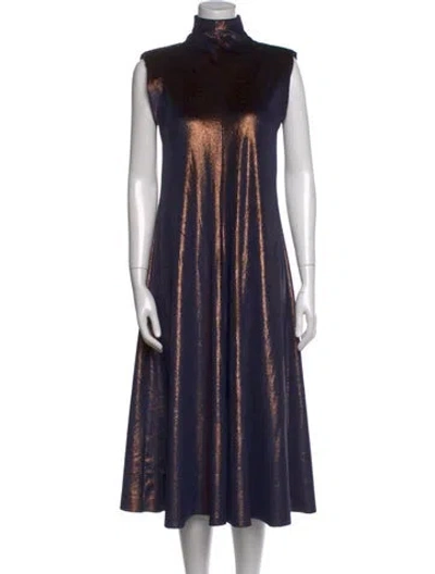 Pre-owned Forte Forte Turtleneck Midi Length Dress In Neutral